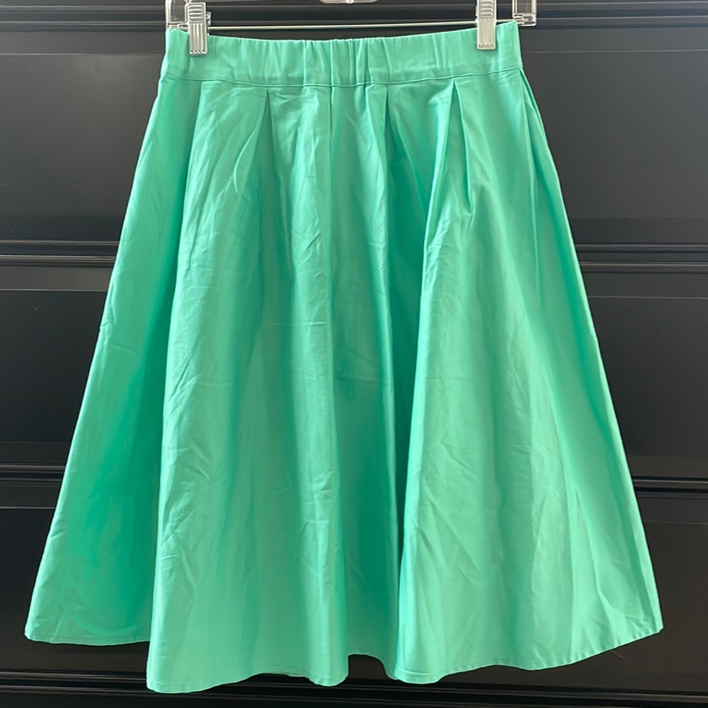 Teal circle skirt